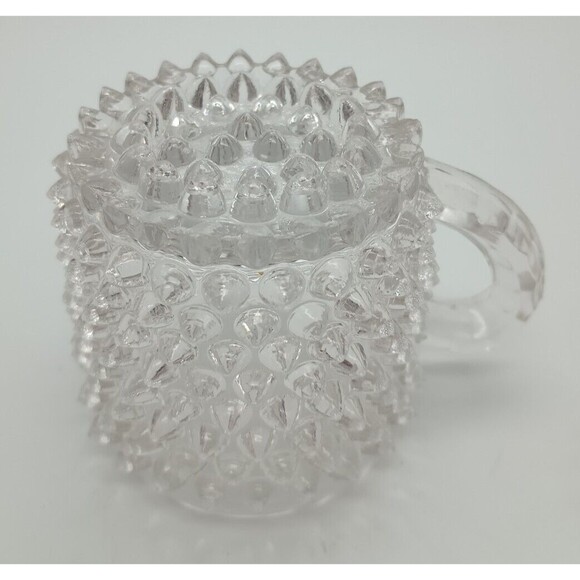 Doyle Hobnail Lidded Honey Condiment Dish Jam Jar Clear - Picture 6 of 8